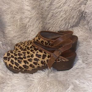 Cheetah Print Clogs
